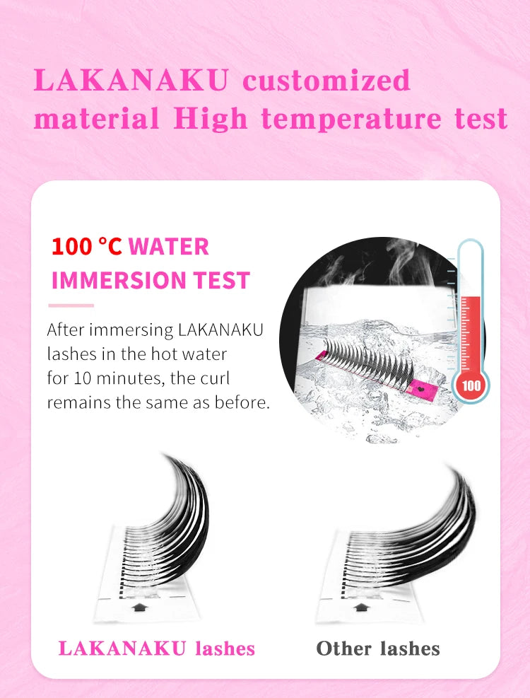 LAKANAKU Spire Lashes Feather Einzelwimpernverlängerungen B/C/CC/D Kaschmir Volumen vorgefertigte Spikes Wimpern