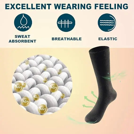 Men's Women's Thin Merino Wool Socks Cozy Casual Lightweight  Warm Breathable Mid-calf Dress Socks 3/5/6 Pairs Pack