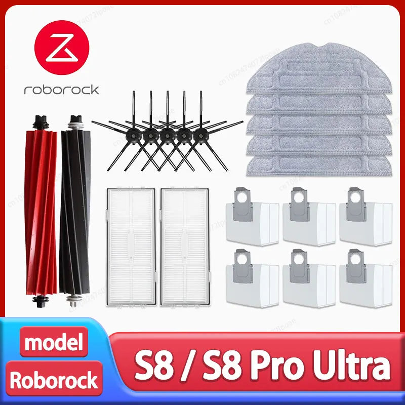 Roborock S8 S8 Pro Ultra S8+ robot Vacuum Cleaner mop Choth vacuum bags Accessories Side Brush Filter Replaceable Spare Parts