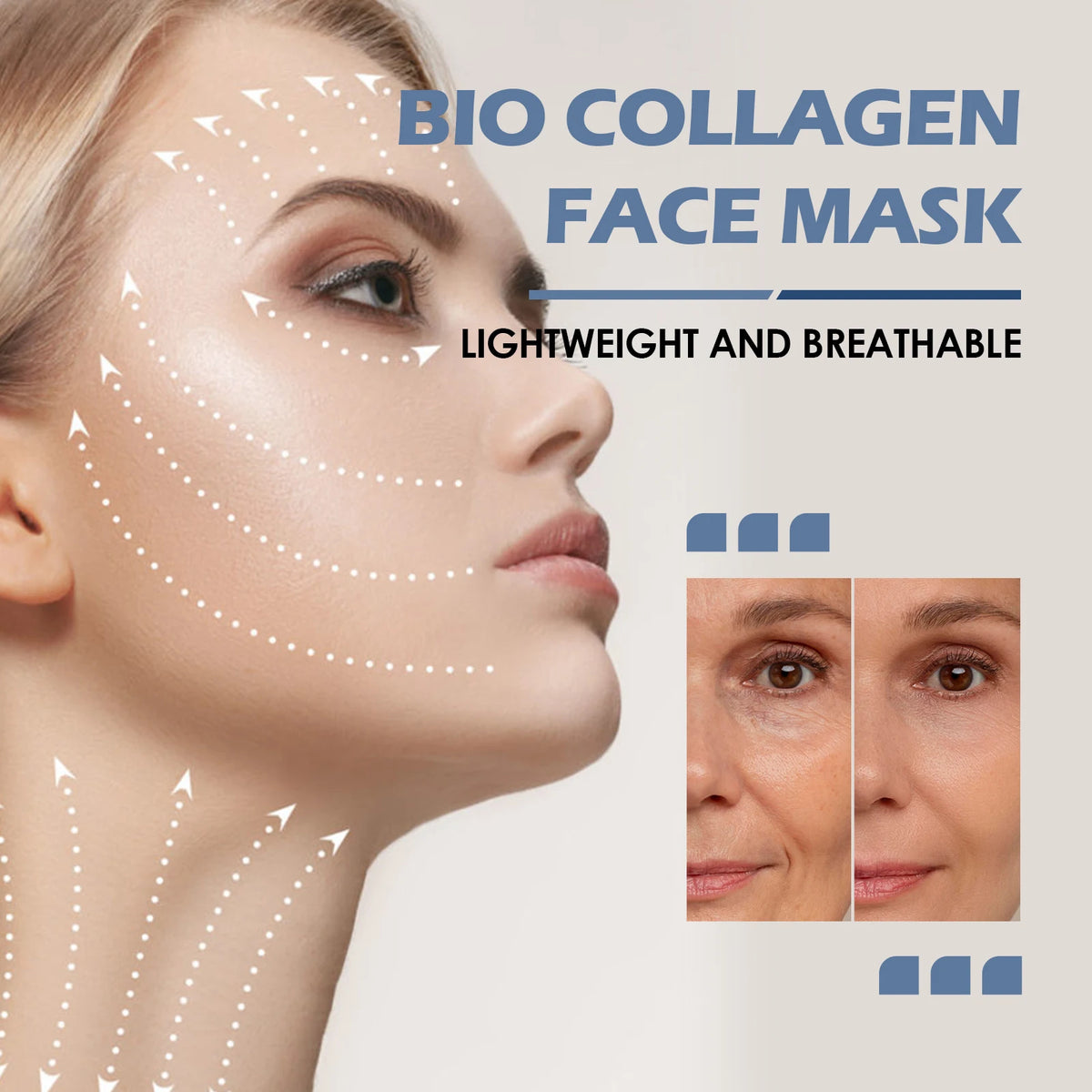 Collagen Mask Korean Overnight Hydrating Face Mask Hyaluronic Acid Anti-Wrinkle Firming Shrink Pores Deep Elasticity Skin Care