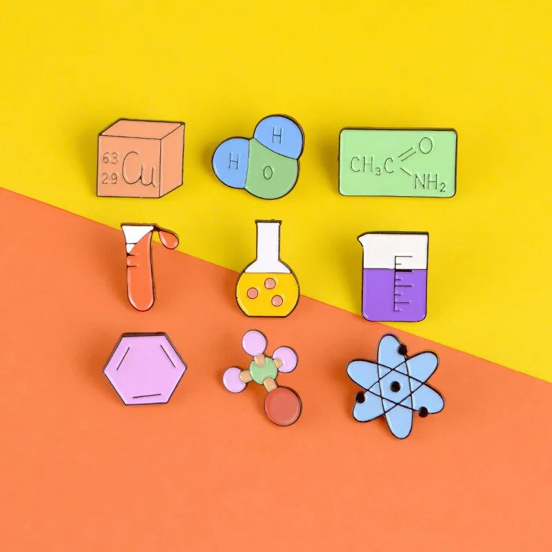 Experimental Chemistry Series brooch Enamel Pin Jacket personality accessories Friends and children cute Gift