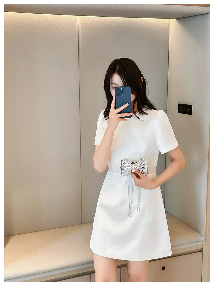 Purses and Handbag Luxury Designer Shoulder Bags Funny Shape Party Wedding Round Acrylic Shiny Clutch Purse Golden Evening Bag