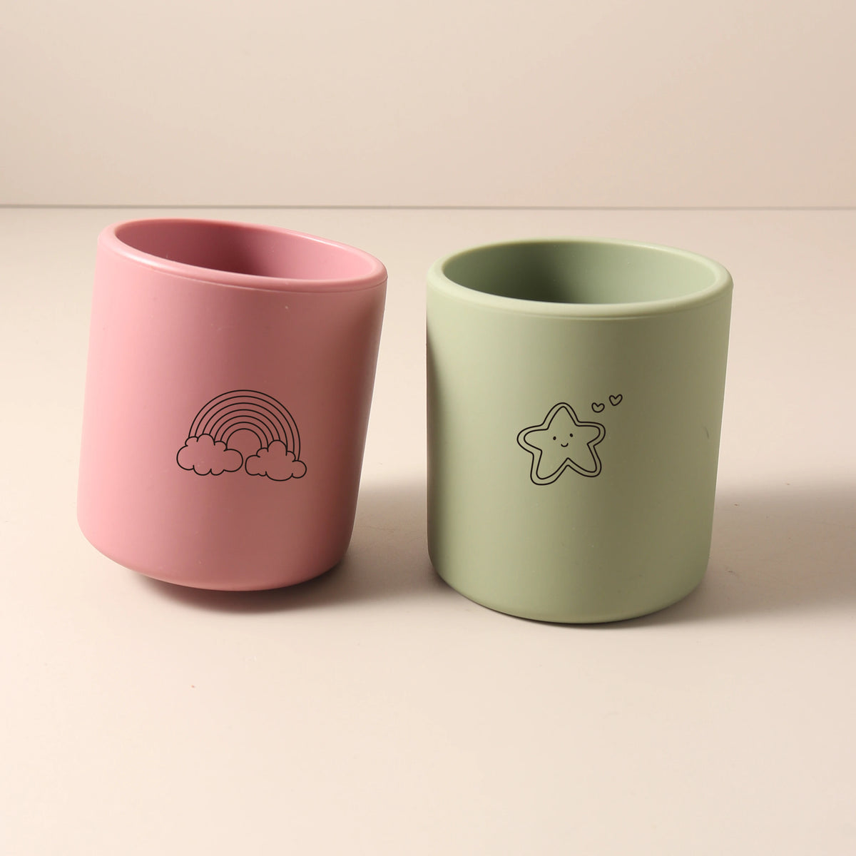 200ml Food-Grade Silicone Baby Cup cartoon cute Soft Spout Sippy Cup for New Learners Soft Food-Safe Training Cup for Babies