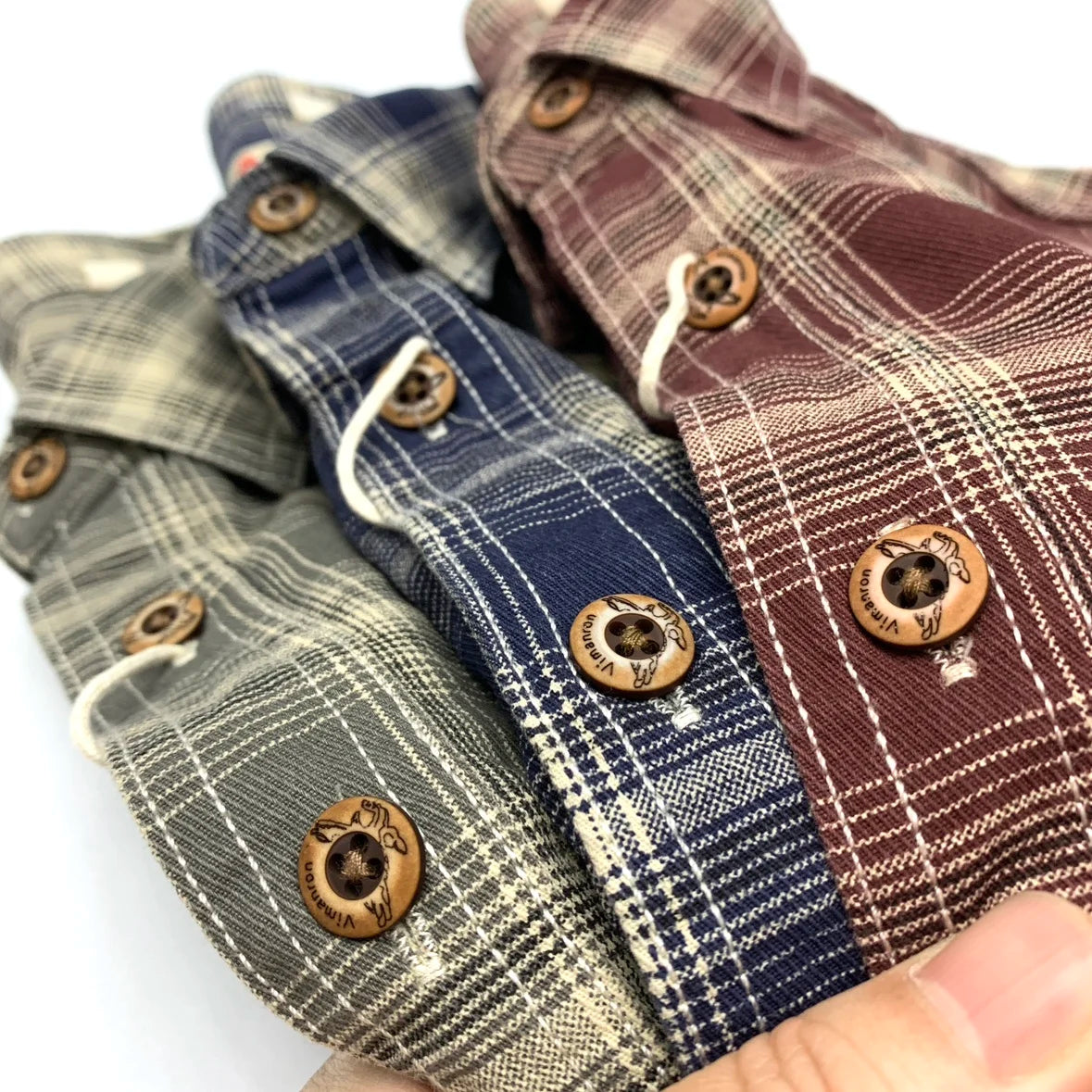 2025 Autumn New Japanese Retro Long-Sleeve Turn-down Collar Plaid Shirt Men's Fashion 100% Cotton Washed Loose Casual Blouses