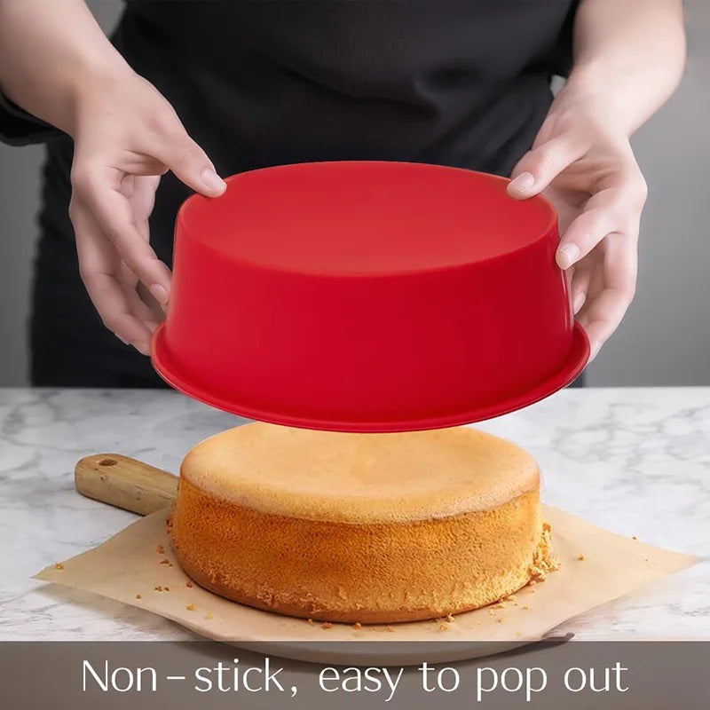4 6 8 10 Inch Round Shape Mold Silicone Small Cake Baking Pan Mousse Fondant Cylinder Mould For Pastry Dessert Jelly Wholesale