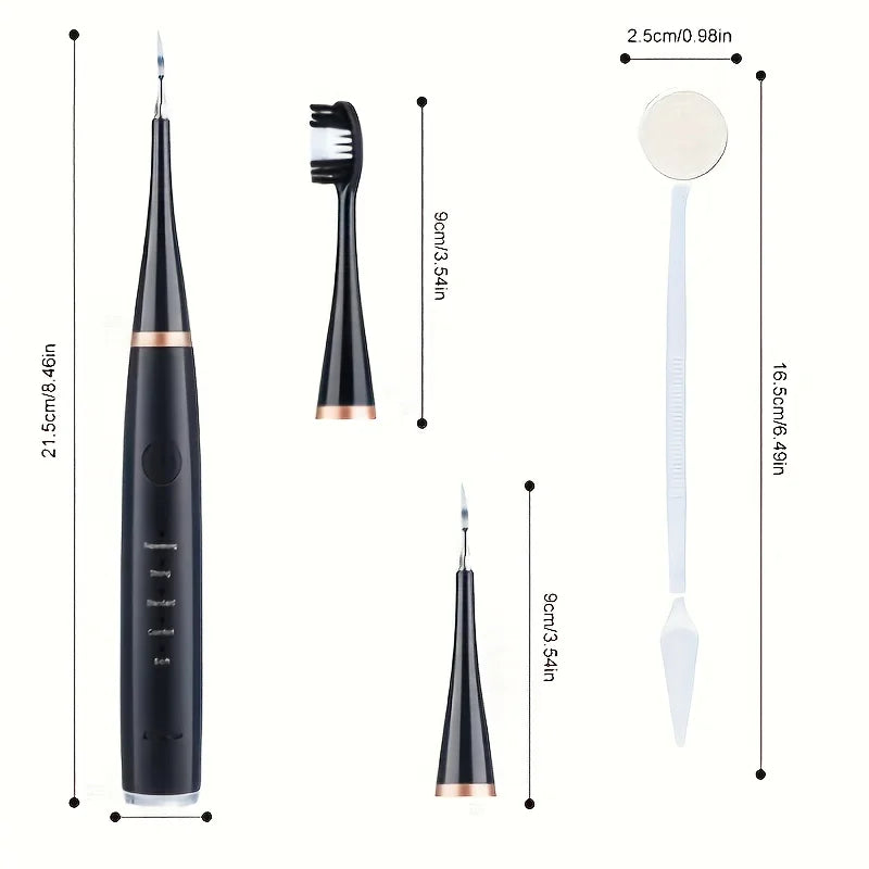 Electric Toothbrush and Cleaner 2-in-1，5Gear Speed Adjustment，Remove Dental Plaque，IPX6Waterproof Grade，Containing4Electric brus