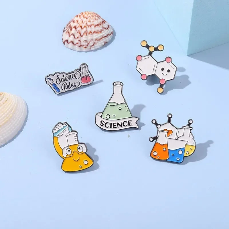Experimental Chemistry Series brooch Enamel Pin Jacket personality accessories Friends and children cute Gift