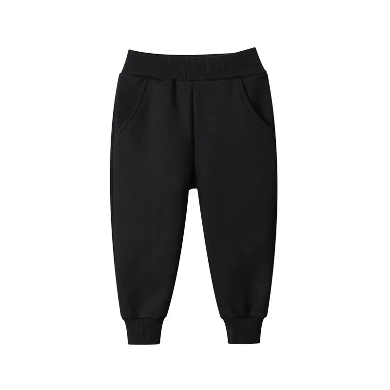 Pantalones de chándal gruesos y cálidos de felpa de invierno para bebé niño de 2 a 8 años, pantalones deportivos para niños pequeños