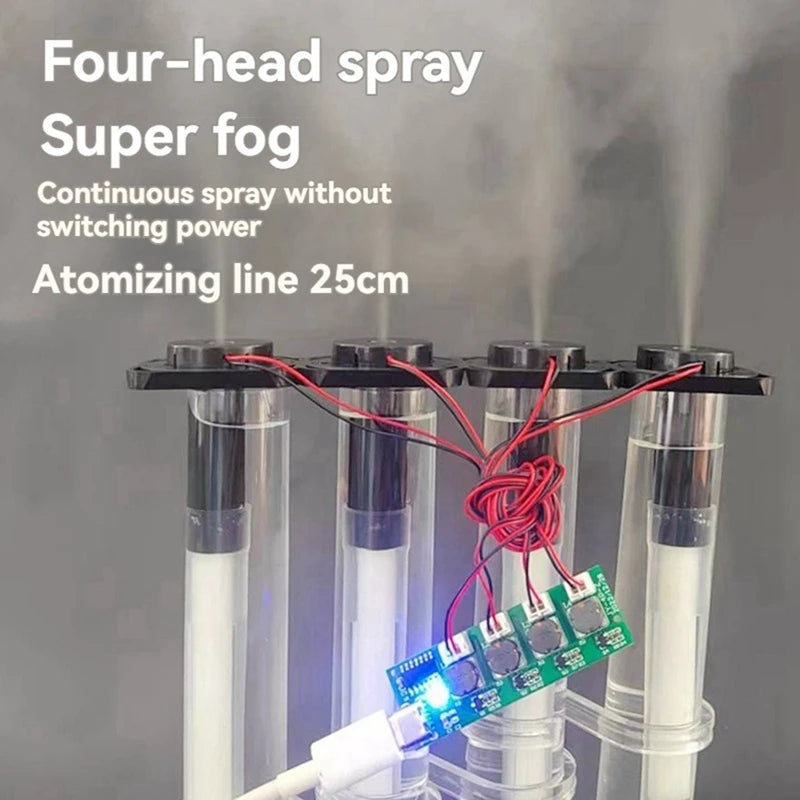 Four-Spray Humidifier Module DIY Atomizer Control Board Driver Circuit Board 1 To 4 Plant Watering Large Fog Volume