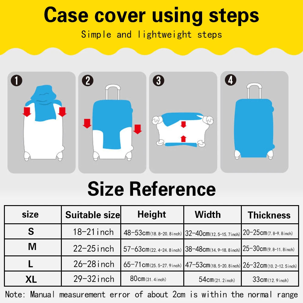Fundas protectoras para maletas, protector de viaje, cubierta protectora elástica para maletas, fundas antipolvo para accesorios de viaje, suministros para equipaje