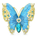 Luxury Butterfly Brooches For Women Blue Enamel Charming Insects Party Office Brooch Pins Gifts