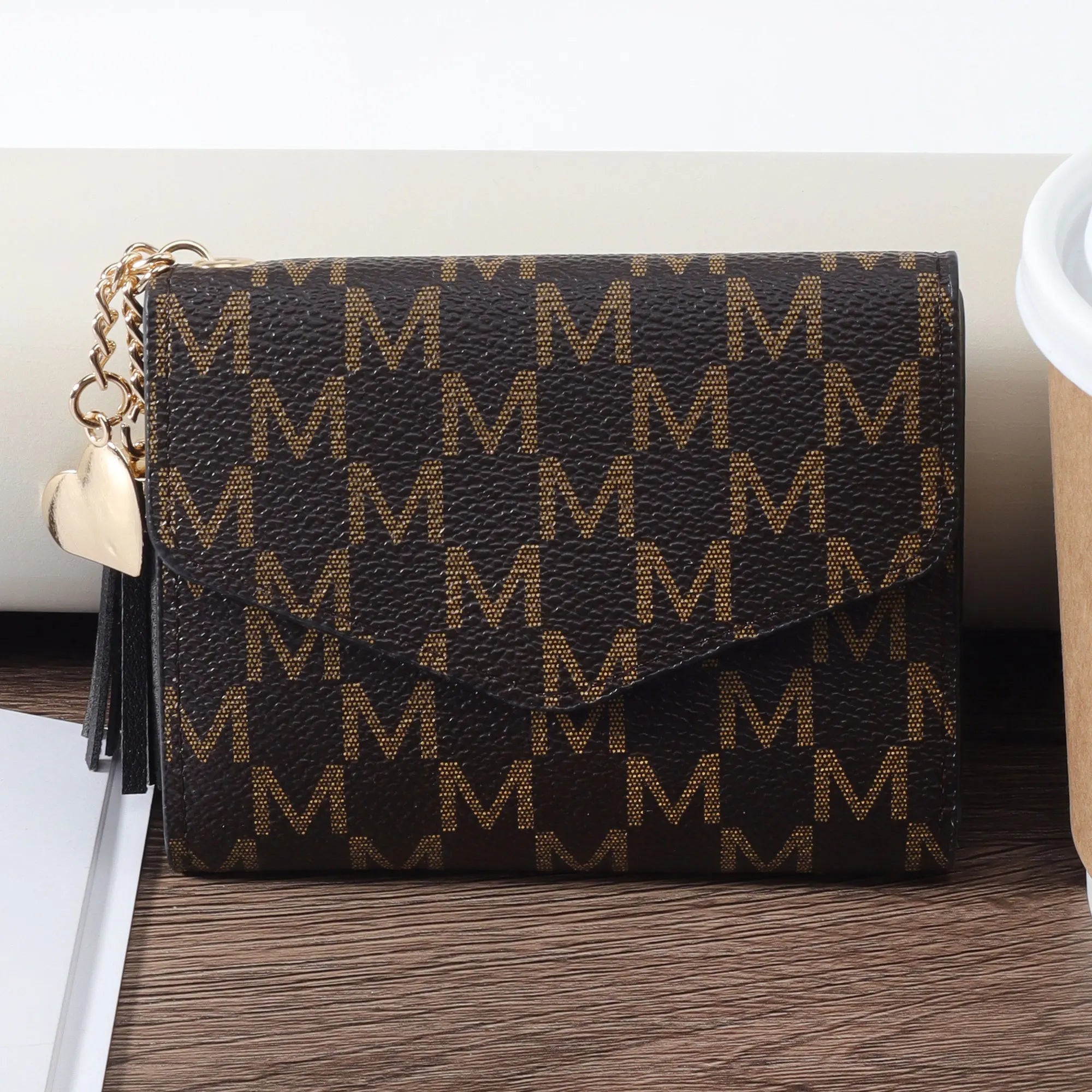 Fashionable and minimalist women's wallet, high-quality PU leather portable multi card slot women's short multi-functional zero