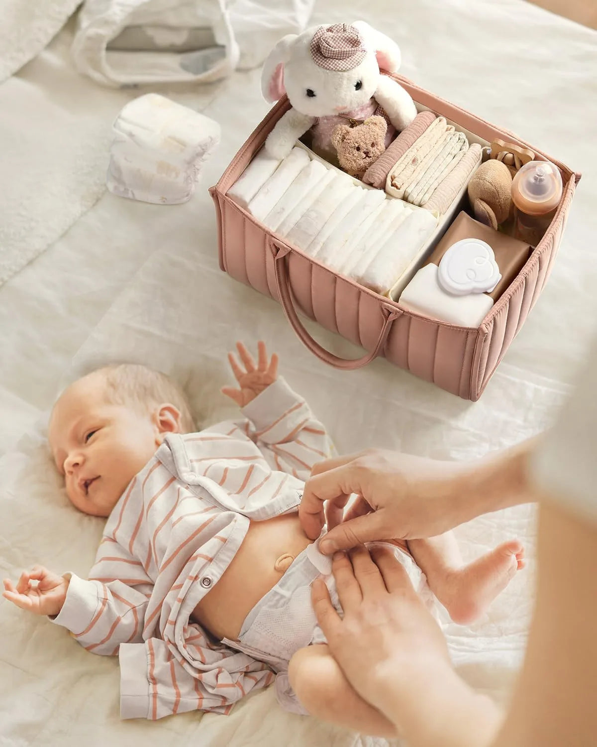 PANGDUBE Baby Diaper Bag Storage Bag for Baby Newborn Items Diaper Stackers & Caddies Diaper Organizer Nappy Bag for Baby Things