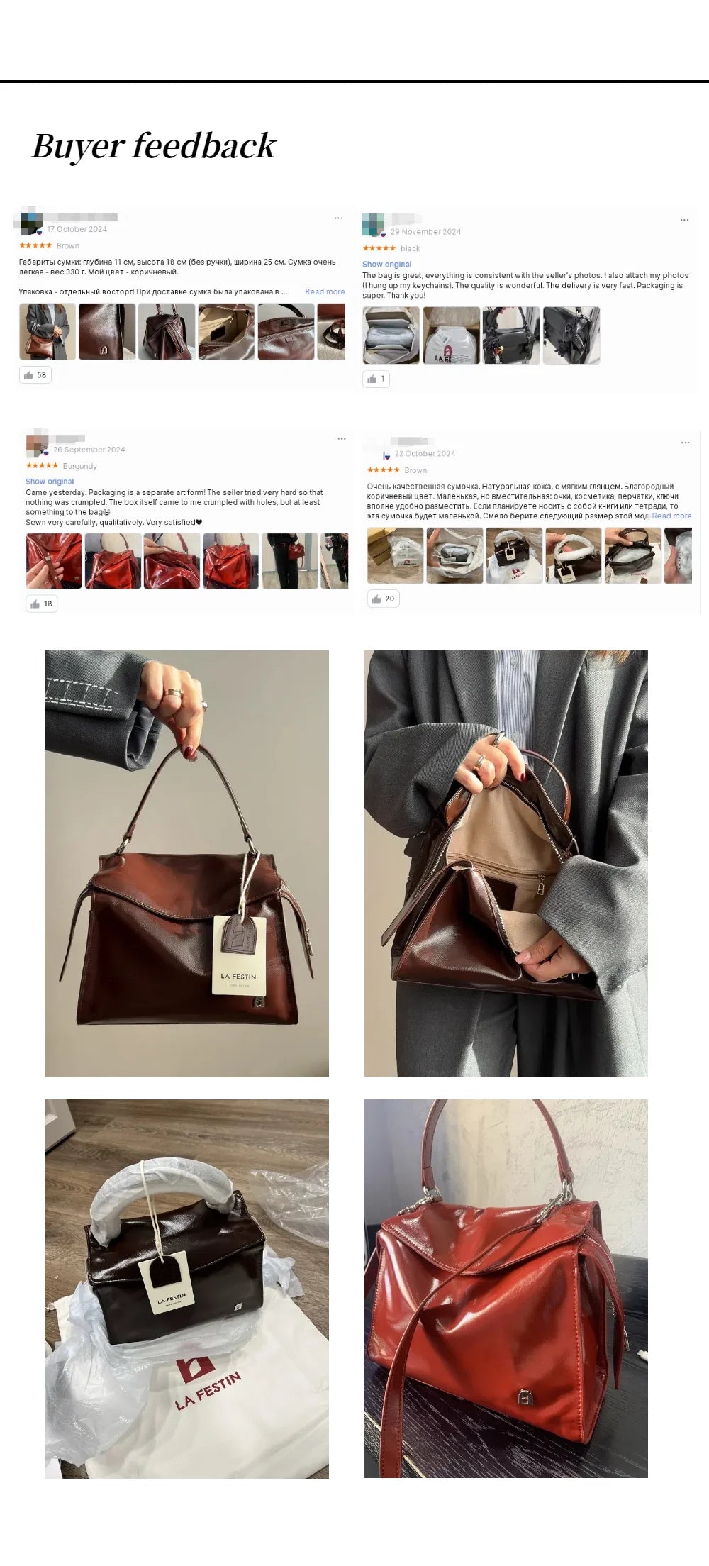 LA FESTIN Original Handbag Women 2024 New Shoulder Bag Luxury Brand Bag Casual Tote Bags Fashion Designer Crossbody Bag