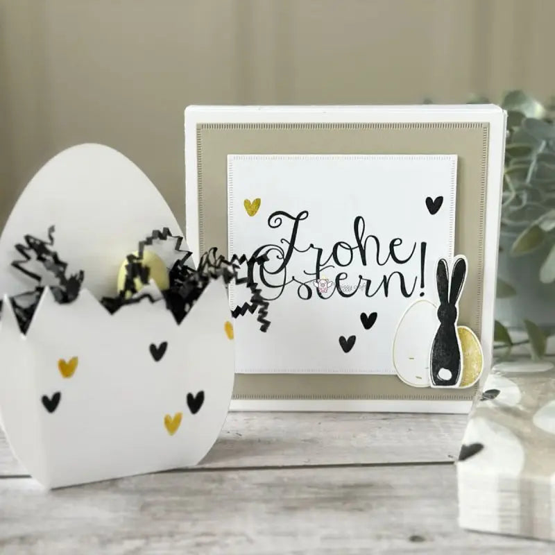 Piggy Craft metal cutting dies cut die mold Easter broken egg basket Scrapbook paper craft knife mould blade punch stencils dies