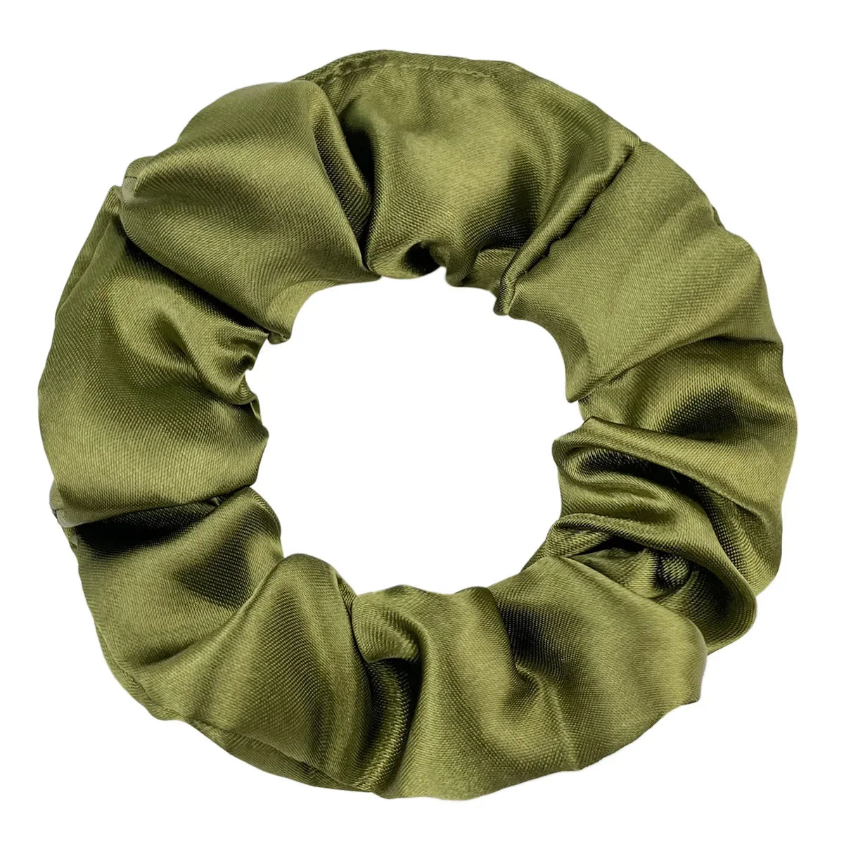 10pcs Green Satin Scrunchies Headband Elastic Rubber Hair Band Women Girls Ponytail Holder Hair Ties Accessories Satin Hair Rope