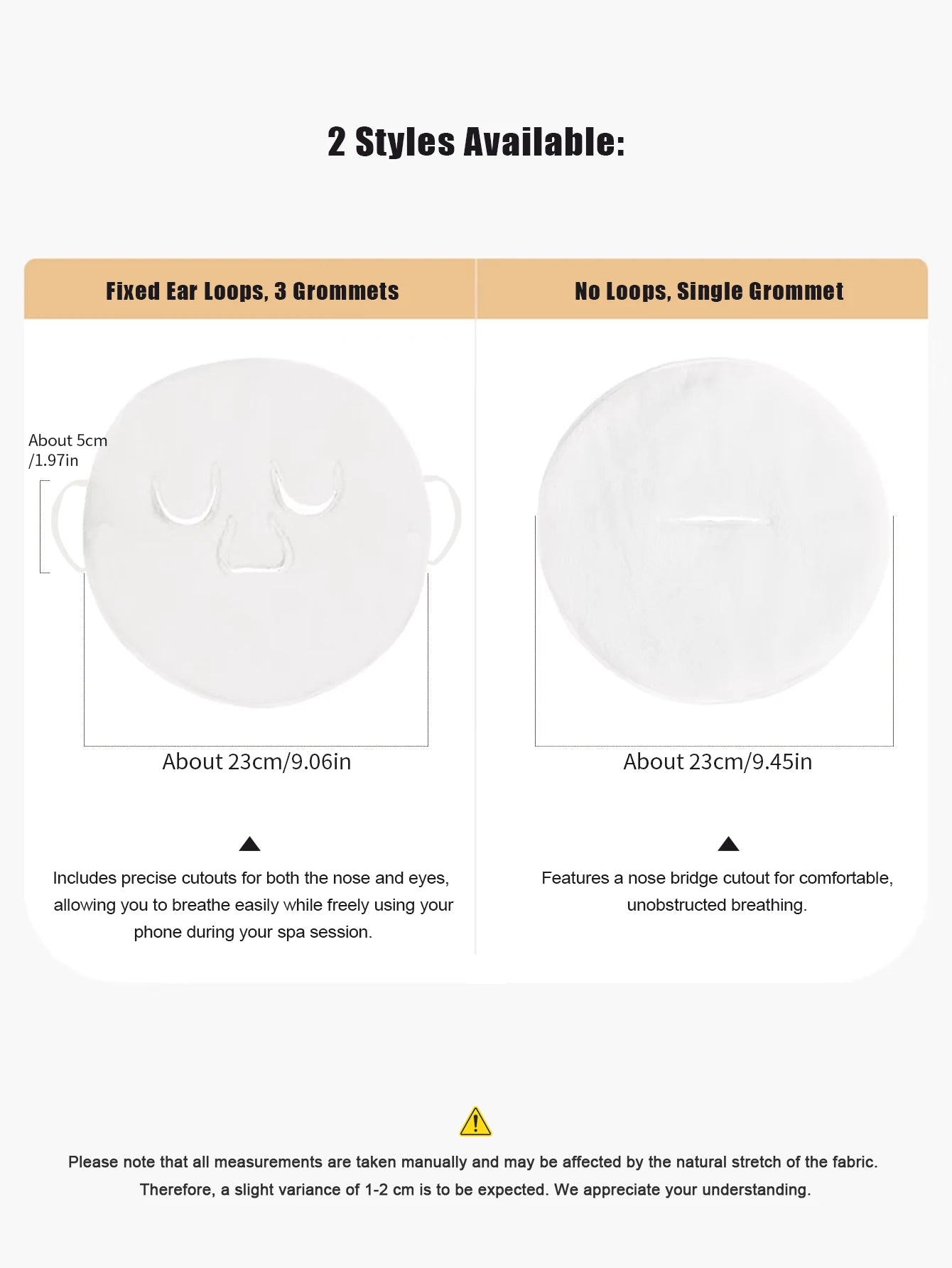 2-Piece Hot And Cold Compress Mask Set with & without Holes Heated Steaming Face Towel for Facial Eye Relief Skin Care Beauty