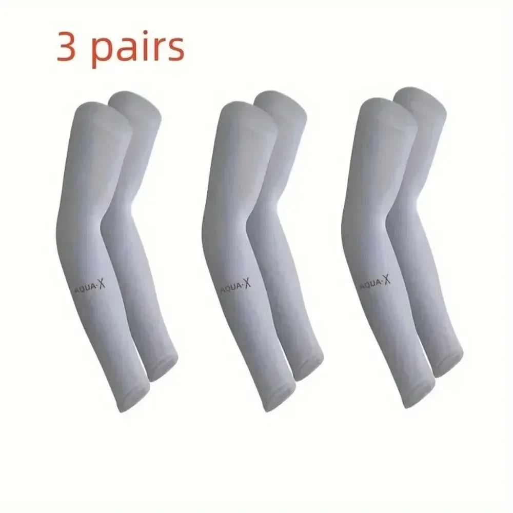 3 Pairs UV Arm Sun Sleeves – Breathable Protection, Uses for Driving Sports Hiking & Outdoor Summer Activities