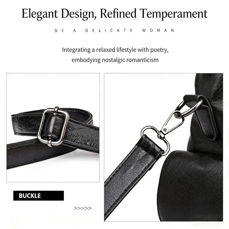HOMEFISH Soft Interior Compartment Shoulder Bags High Quality Contrasting Colors Bags for Women Fashion Zipper Pu Handbags