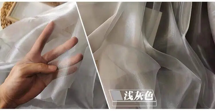 3/5/10m  Crystal Sheer Organza Voile Fabric - Ideal Material for Making Clothing and DIY Crafts, By the Meter