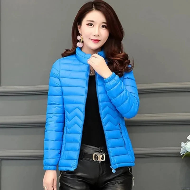 Women Parkas Winter Jacket Down Cotton Jacket Warm Korean Casual Lightweight Solid Color Parka 2026 New Female Snow Coat Outwear