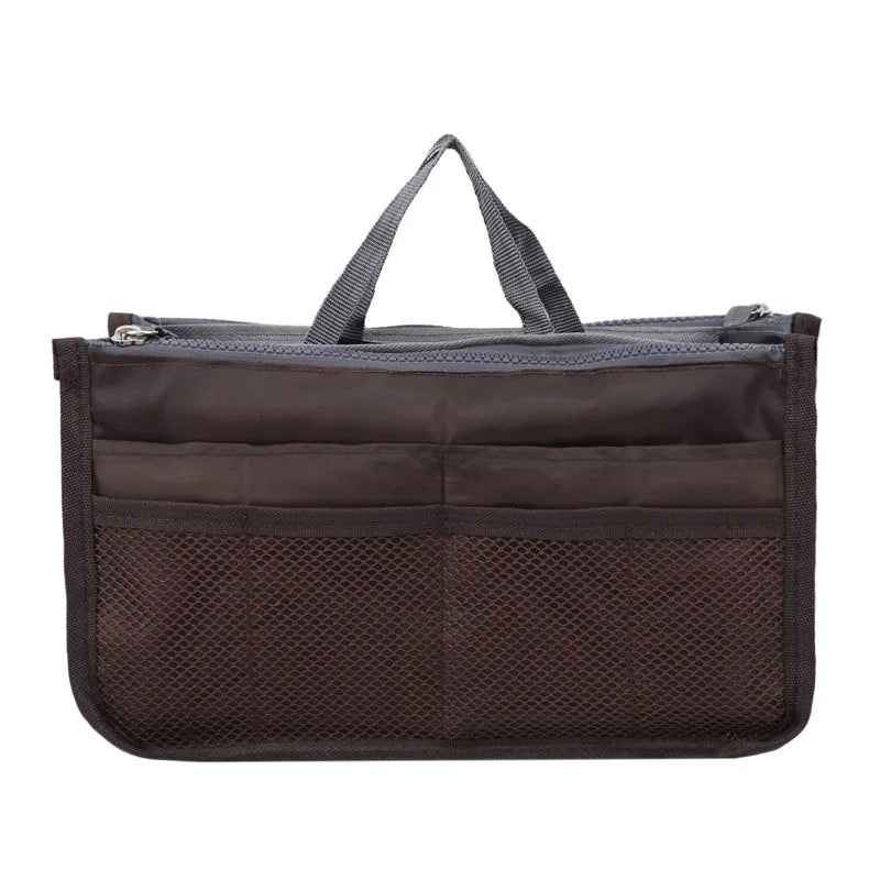 Organizer Insert Bag Women Nylon Travel Insert Organizer Handbag Purse Large liner Lady Makeup Cosmetic Bag Cheap Female Tote