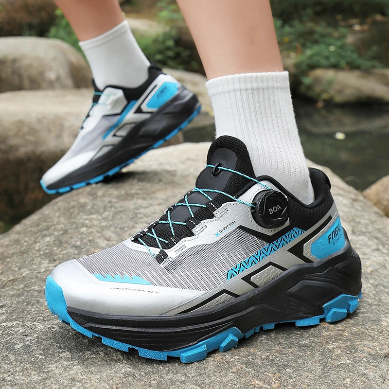 Zapatillas de senderismo elegantes para hombre, zapatillas de trekking resistentes con forro cálido de felpa para invierno, calzado masculino