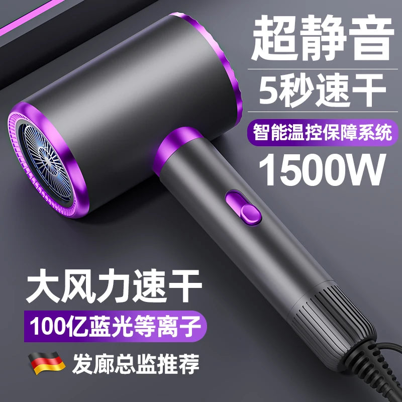 Professional Hair Dryer Hot Cold Wind Air Brush Hairdryer Negative Lonic Blow Dryer Strong PowerDryer Salon Tool 1500W 3th Gear
