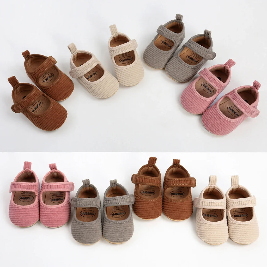 Spring Autumn Baby Shoes Solid Color Baby Girls Prewalker Anti-slip Shoes First walkers Casual Baby Girls Soft Shoes