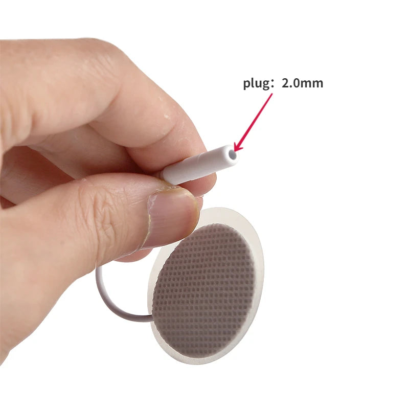 10/20Pcs Electrode Pads 2mm Plug Self Adhesive Replacement for Tens Acupuncture Electrode Pads Square Muscle Stimulator Slimming