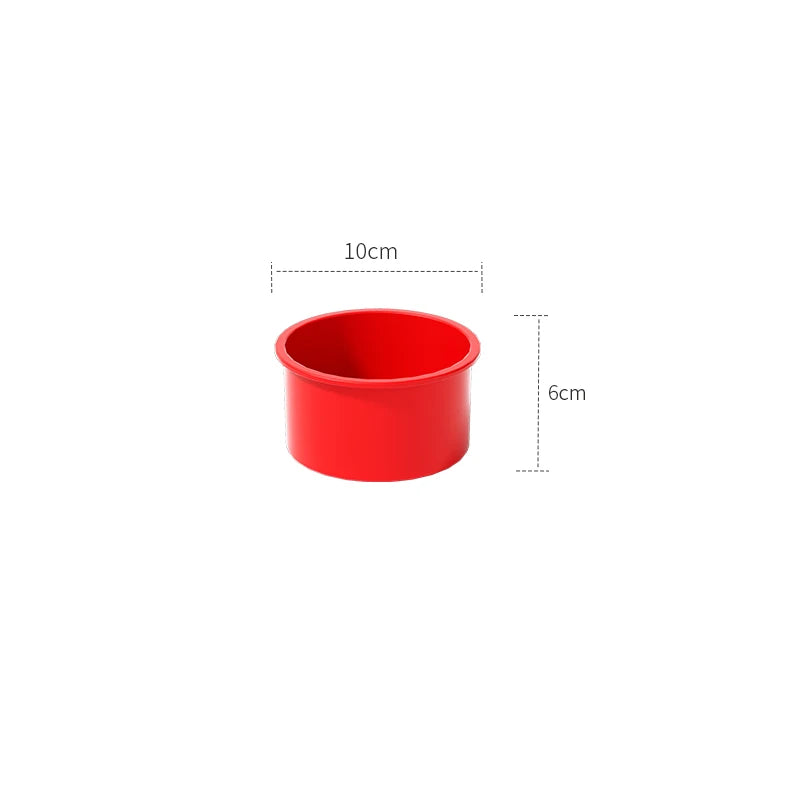 4 6 8 10 Inch Round Shape Mold Silicone Small Cake Baking Pan Mousse Fondant Cylinder Mould For Pastry Dessert Jelly Wholesale