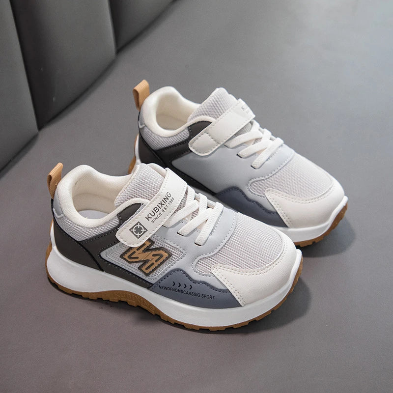 Children's Sneakers Kids Fashion Design White Non-slip Casual Shoes Boys Girls Hook Breathable Sneakers Toddler Outdoor Shoes