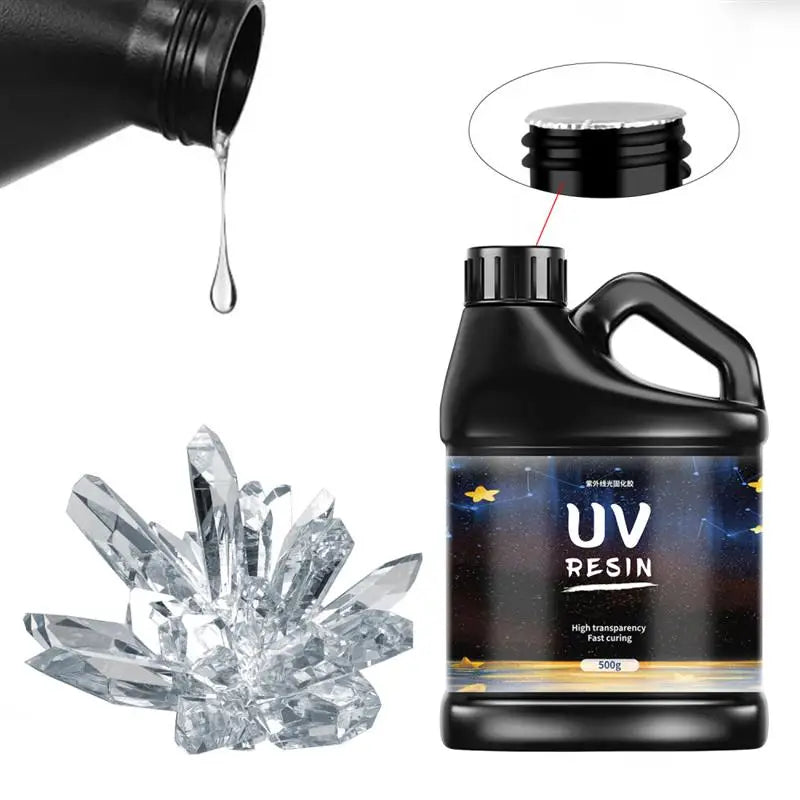 500/1000g UV Resin Glue Ultraviolet Curing Transparent Epoxy Resin UV Glue DIY Resin Jewelry Making Supplies UV Glue Adhesive