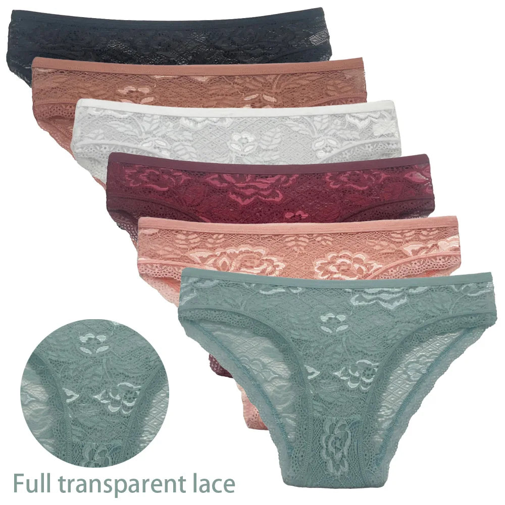 Lady Underwear 5 PCS/SET Sexy Lace Underpants Fashion Female M-XL Women Panties Cotton Briefs