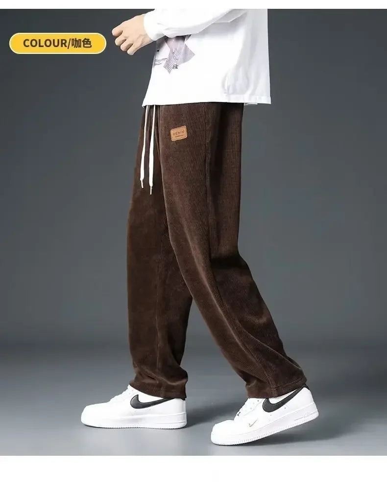 Y2k Korean Men Basic Blank Solid Baggy Joggers Running Sports Pants Trousers Casual Grey Jogging Pants for Men Drawstring Pants