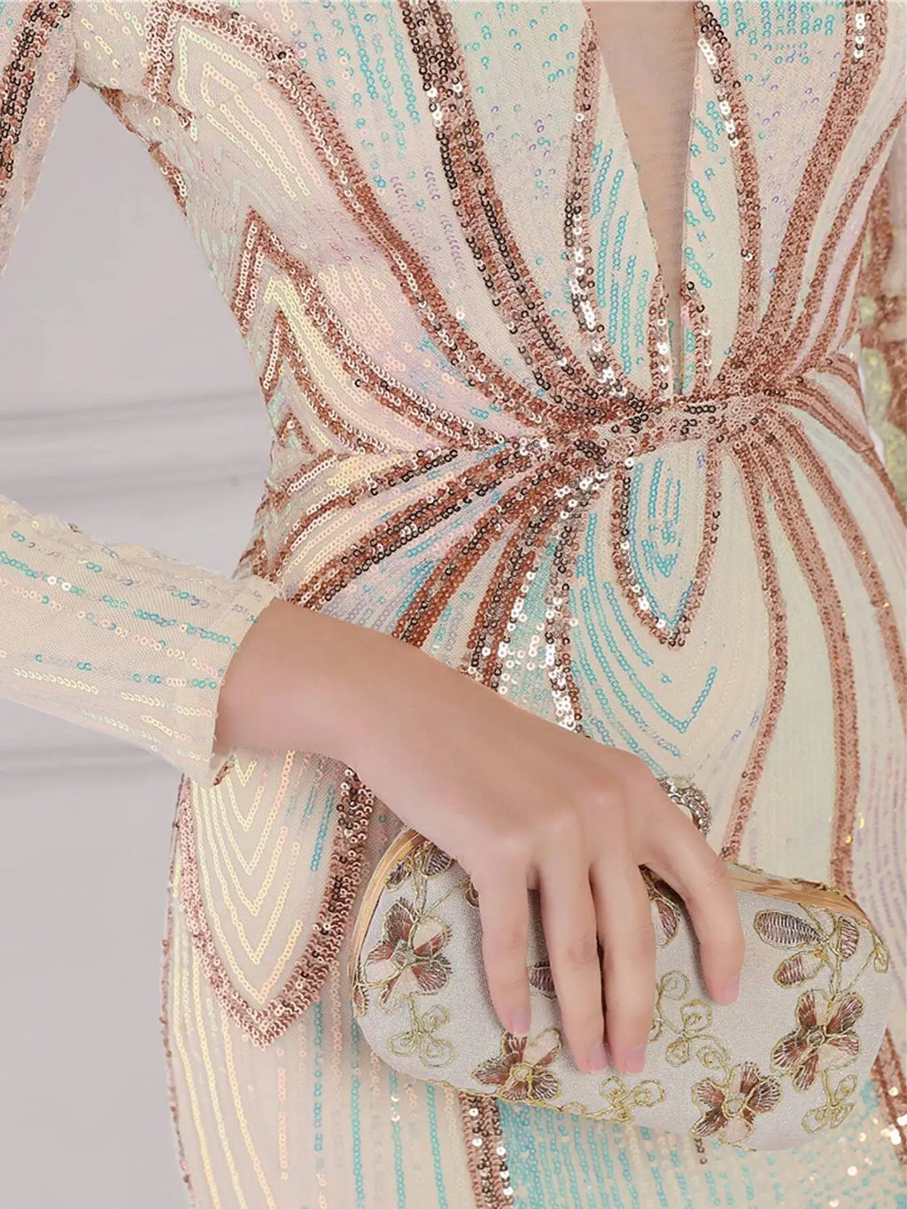 Sexy long sleeve birthday evening dresses for women 2026 elegant luxury wedding party dress vintage maxi sequin dress vestidos