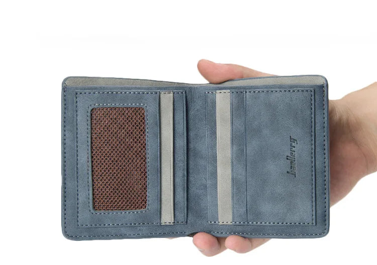 New Men Wallet Leather Business Foldable Wallet Luxury Slim  Hipster Cowhide Credit Card/ID Holders Inserts Coin Purses