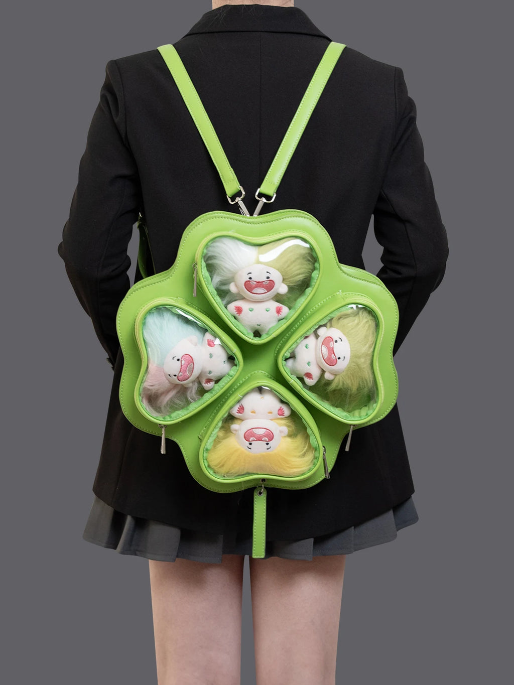HIATUS original four-leaf clover love pain bag baby bag cute large capacity shoulder messenger backpack lucky grass bag