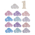 8pc/set Wooden Baby Milestone Card For Newborn Cute Cloud Shape Photography  Props Accessories Month Cards Sticker Newborn Gifts