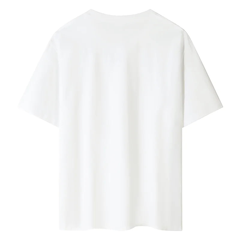 Manga S-6XL Oversize Men Loose Tee Tops 100% Cotton Fashion Goth Print Men's Short Sleeve T-shirt Summer New Male Casual Tshirt