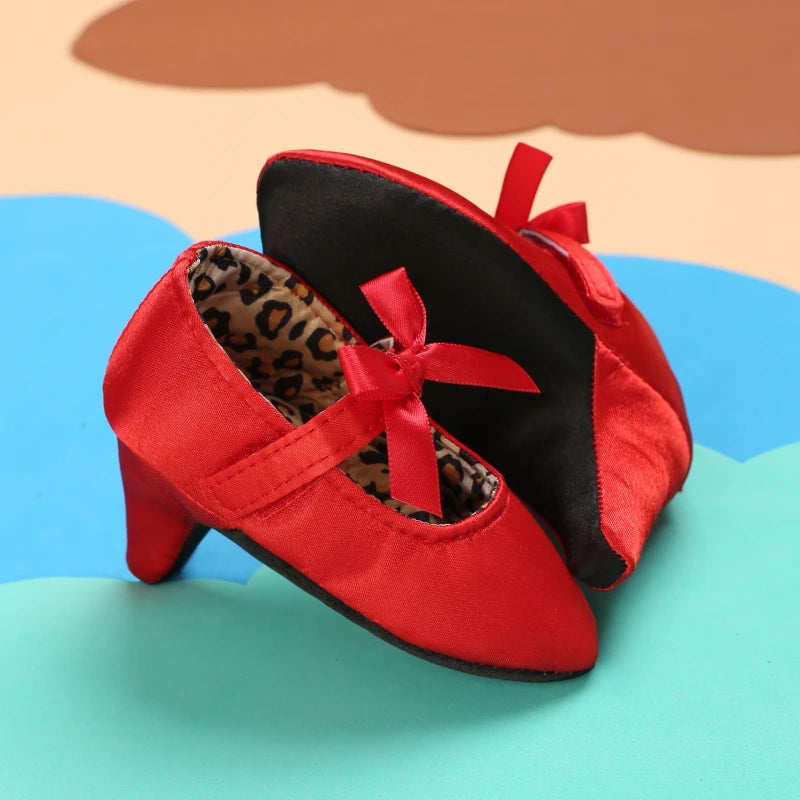 2026 VALEN SINA 0-12M Infant Newborn Baby Girl High Heels Shoes Princess Bow First Birthday Party Shoes Photo Props Shoes