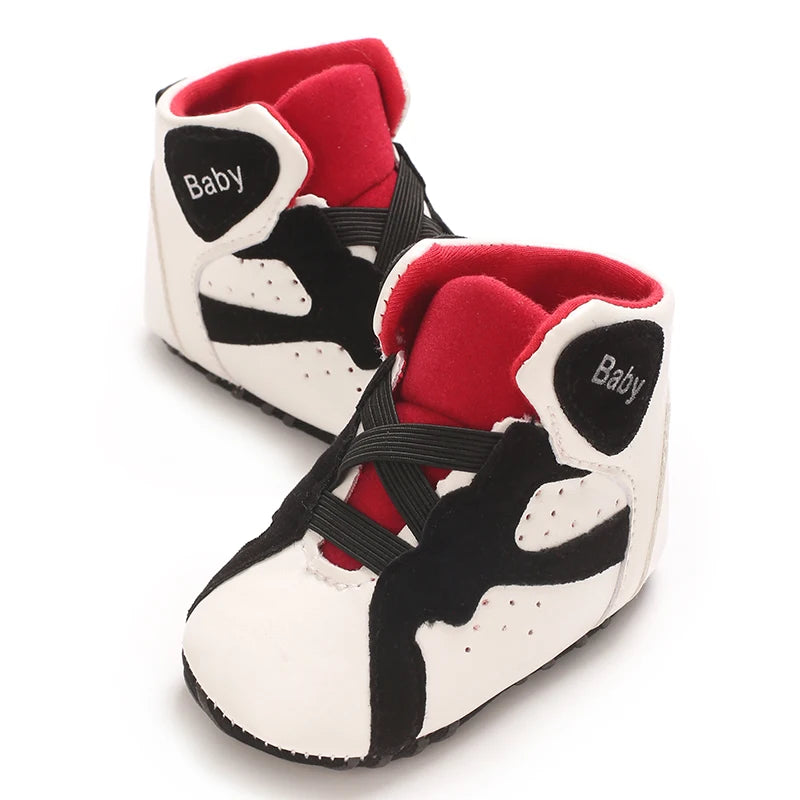 0-1 year Baby Basketball Sports Sneakers Newborn Baby Boys Girls Print First Walkers Shoes Infant Toddler Anti-slip Baby Shoes