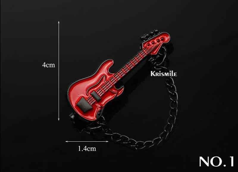 Punk Musik Emaille Pins Gitarre Klavier Noten Schlagzeug Kaktus Scheren Broschen Mode Individueller Musikschmuck Geschenk Alltag Pin