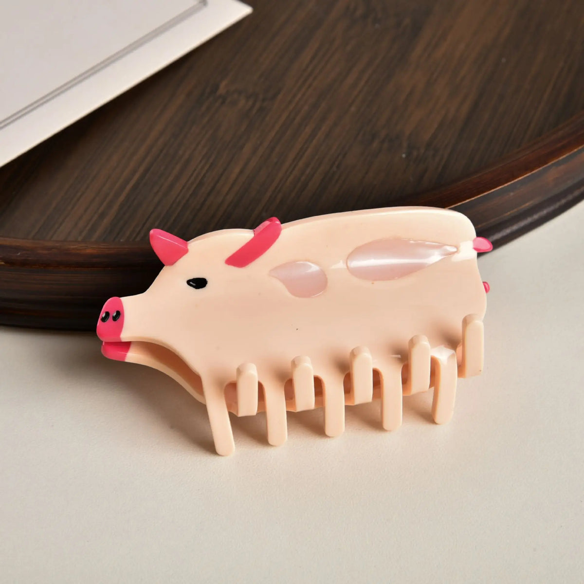 New Cute Animal Hair Claw  Acetate Pig Swan Hair Clips Fun Cartoon Cow Chicken Grab Shark Clips  for Women Hair Accessories