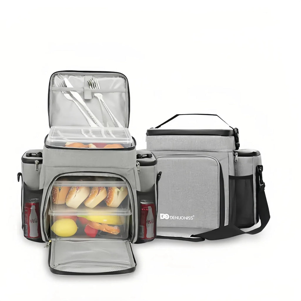 Lunch Bag Adult Men/Women Insulated Bag Portable Shoulder Picnic Thermal Fruit Bag For Work Cooler Cooling Tote Camping Beach