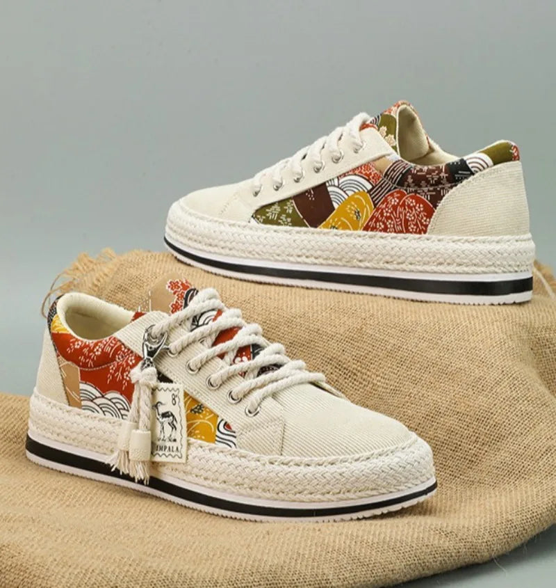 Trend Low-Top Canvas Shoes Mens Summer Fashion Trend Platform Sneakers Comfortable Breathable Casual Shoes Zapatos para hombres