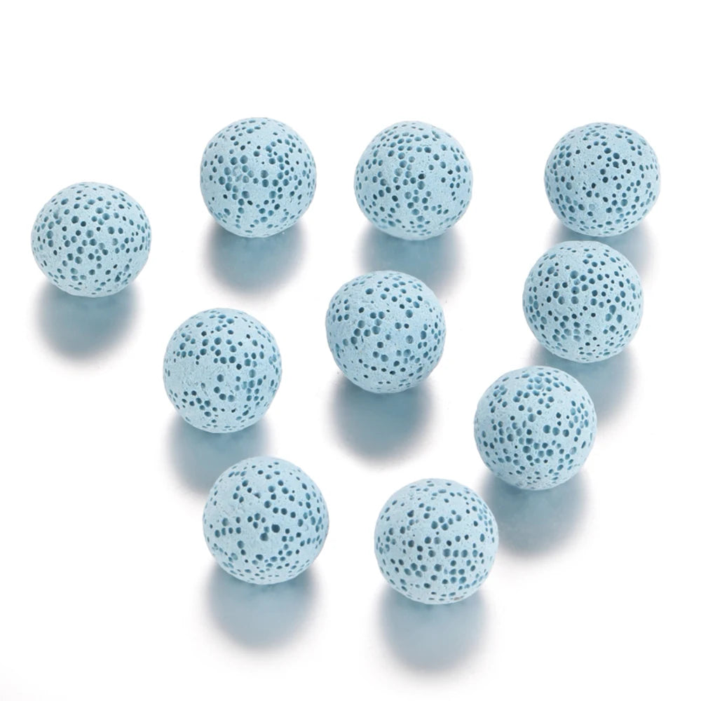 1PCS/Lot Mexico Chime Perfume Bead Ball For Aromatherapy Lockets Necklace Accessories 16mm Colorful Volcanic Stone Ball Jewelry