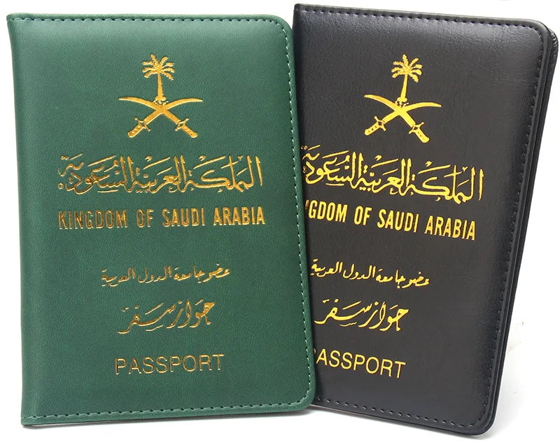 Green Saudi Arabia Passport Cover Case for Passports Thin Lightweight Travel Wallet Travel Document Holder