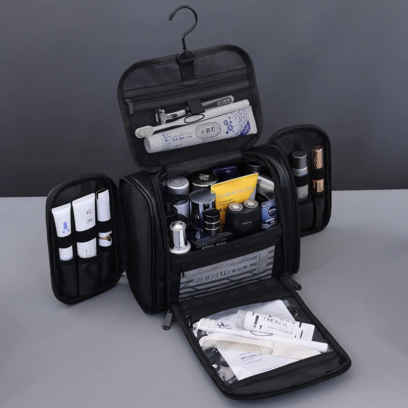 New Large-capacity Waterproof Toiletry Storage Bag with Hook, Portable Cosmetic Bag, Wet and Dry SeparationTravel Toiletry Bag