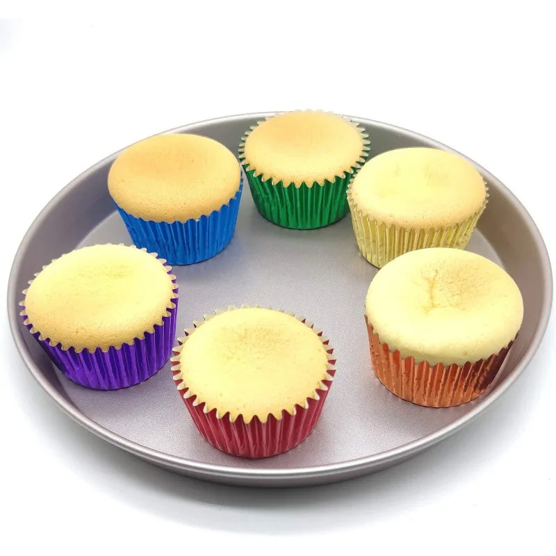 Rainbow  Colors Standard Cupcake Liners Muffin Foil Paper Baking Cups, 120-Count